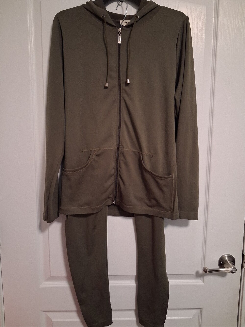 Soybu Olive Green Legging & Hoodie Set